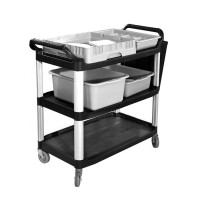 Three Tiers Plastic Utility Trolley Cart Shelf