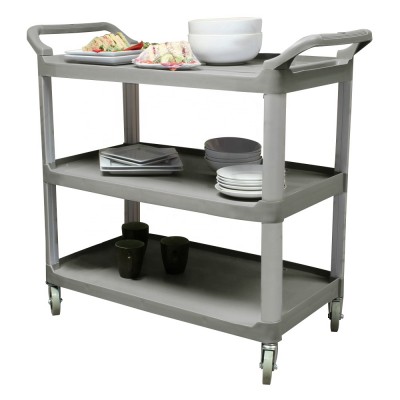 3 Tier Plastic Cart Utility Trolley for Food Service